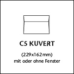 C5 Kuvert mit oder ohne Fenster